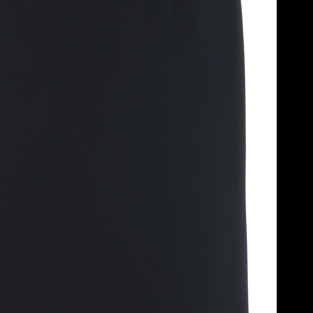 Marks and Spencer Womens Black Polyester Straight & Pencil Skirt Size 14 Zip