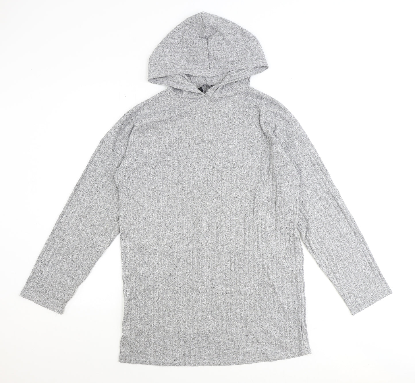 LDS Womens Grey Polyester Pullover Hoodie Size 10 Pullover