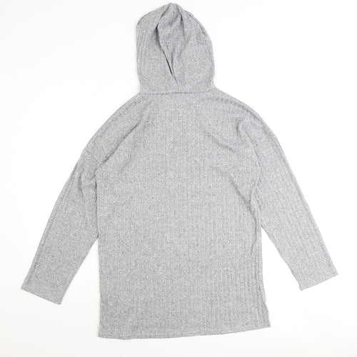 LDS Womens Grey Polyester Pullover Hoodie Size 10 Pullover