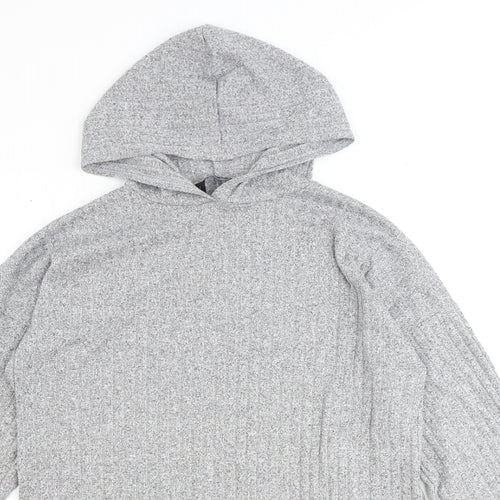 LDS Womens Grey Polyester Pullover Hoodie Size 10 Pullover