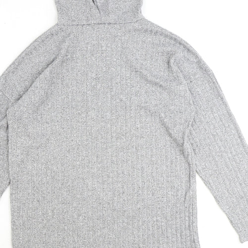LDS Womens Grey Polyester Pullover Hoodie Size 10 Pullover
