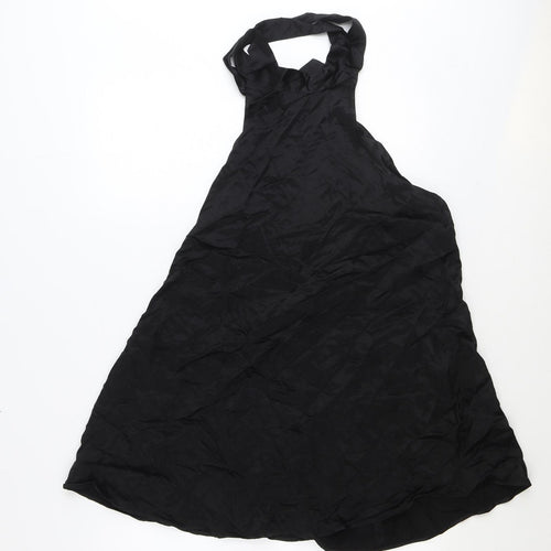 Zara Womens Black Polyester Mini Size M Halter Tie