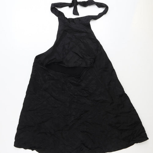 Zara Womens Black Polyester Mini Size M Halter Tie