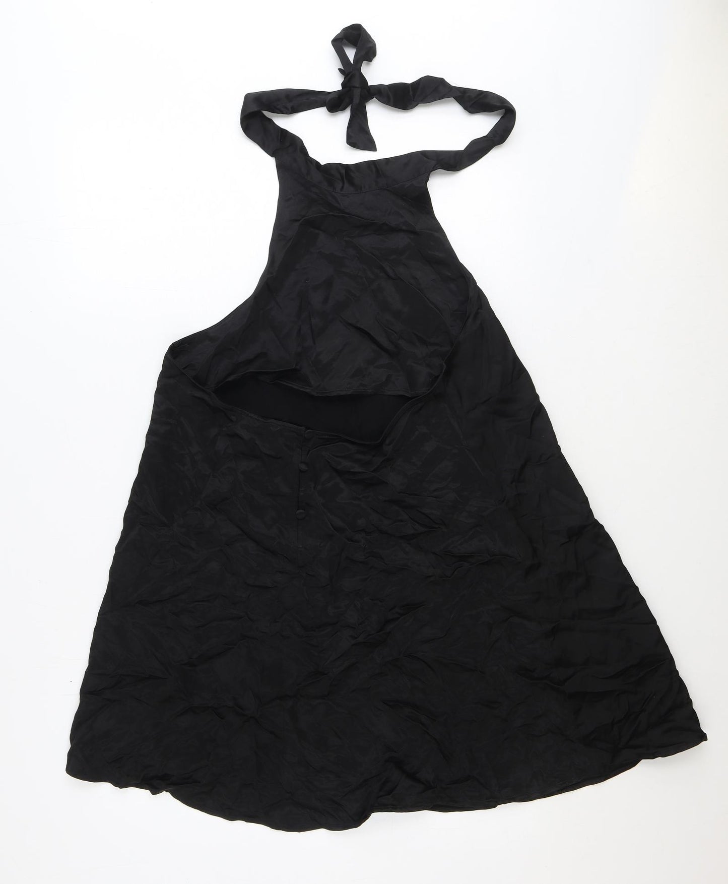 Zara Womens Black Polyester Mini Size M Halter Tie