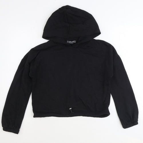 Primark Womens Black Polyester Pullover Hoodie Size XS Pullover - Cropped
