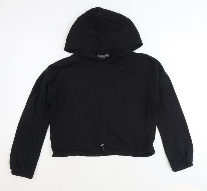 Primark Womens Black Polyester Pullover Hoodie Size XS Pullover - Cropped