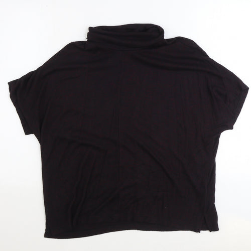 Papaya Womens Red Polyester Basic T-Shirt Size S Roll Neck