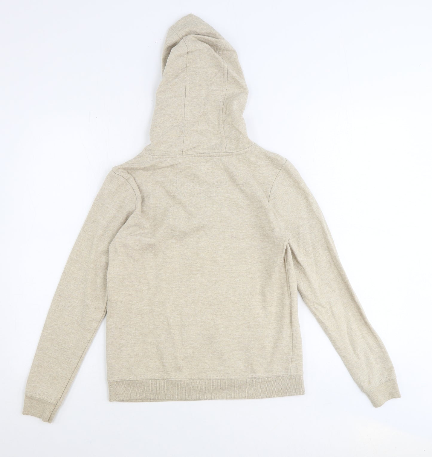 Denim & Co. Womens Ivory Cotton Pullover Hoodie Size 10 Pullover - Staten Island