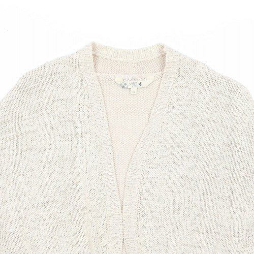 M&Co Womens Beige V-Neck Cotton Cardigan Jumper Size 16