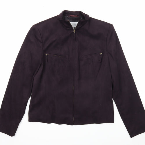 NEXT Womens Purple Jacket Size 14 Zip