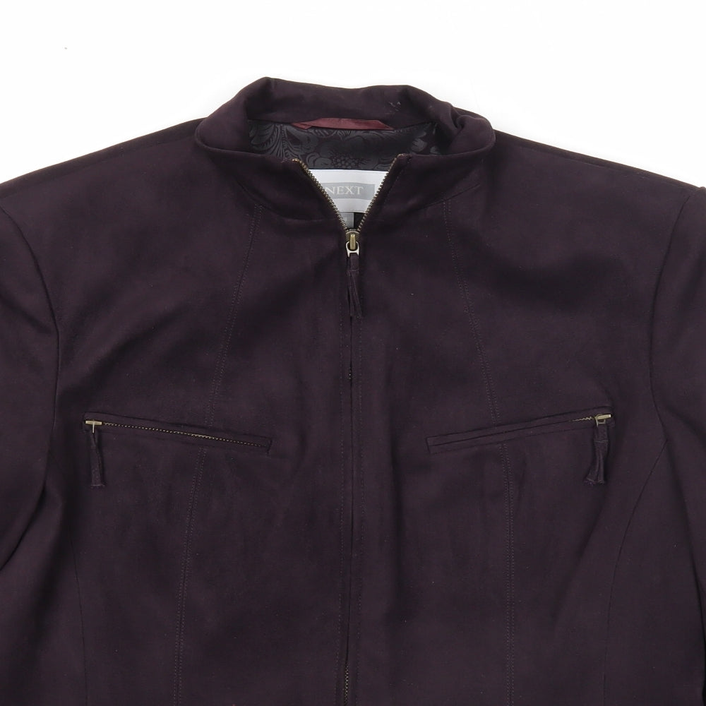NEXT Womens Purple Jacket Size 14 Zip