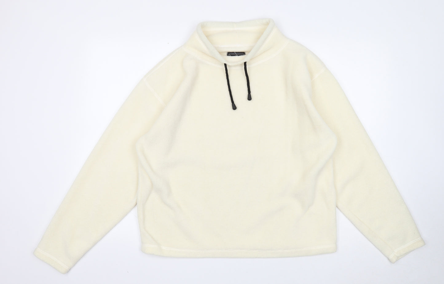 Preworn Womens White Round Neck Polyester Pullover Jumper Size M