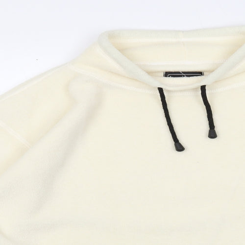 Preworn Womens White Round Neck Polyester Pullover Jumper Size M