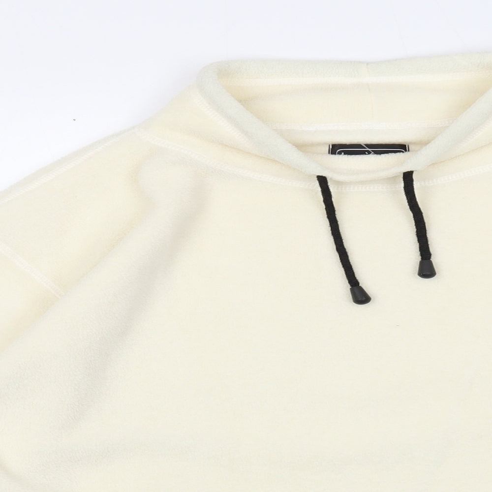 Preworn Womens White Round Neck Polyester Pullover Jumper Size M
