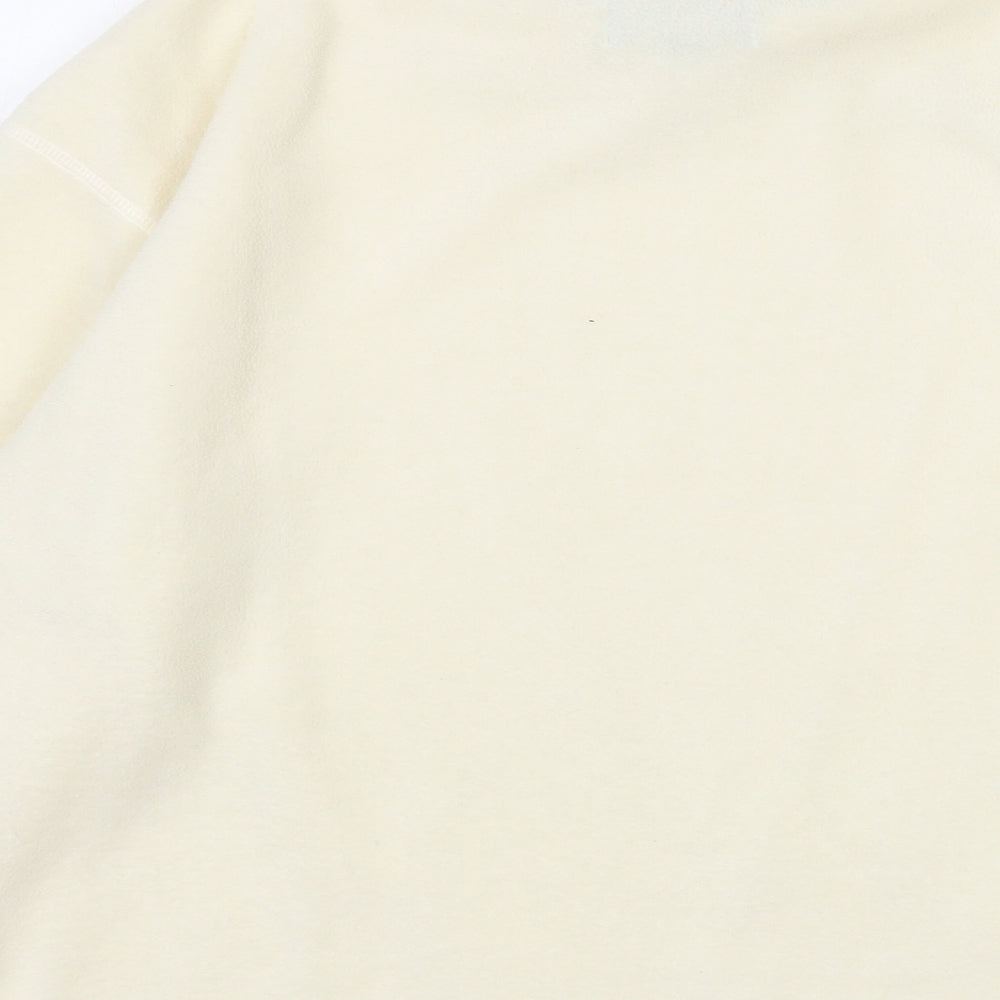 Preworn Womens White Round Neck Polyester Pullover Jumper Size M