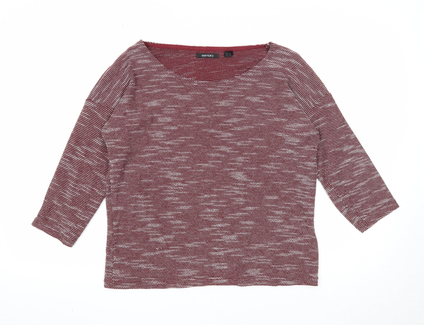 ESMARA Womens Purple Scoop Neck Acrylic Pullover Jumper Size S