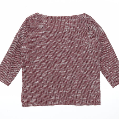 ESMARA Womens Purple Scoop Neck Acrylic Pullover Jumper Size S