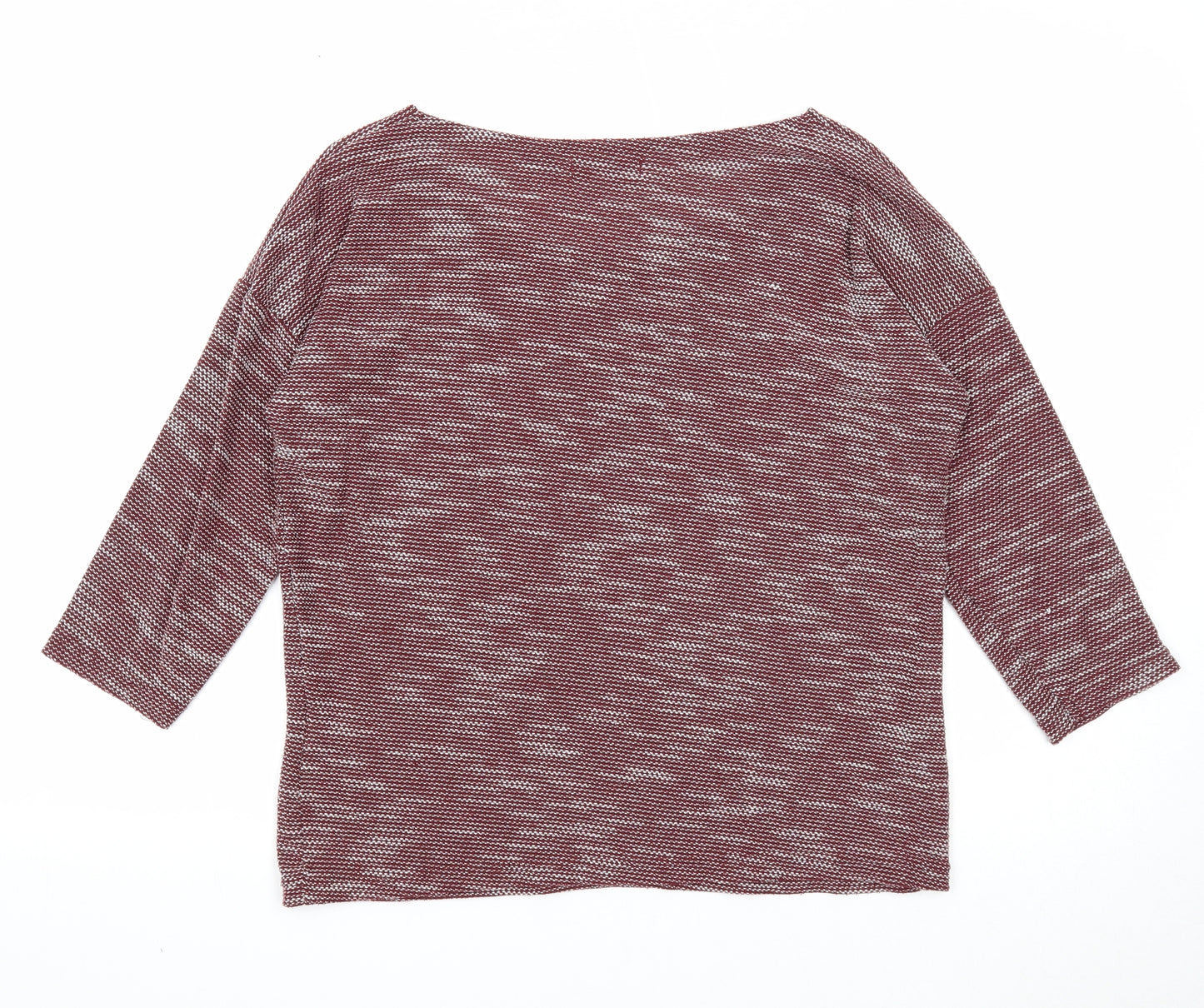 ESMARA Womens Purple Scoop Neck Acrylic Pullover Jumper Size S