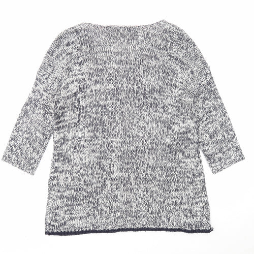 Internacionale Womens Blue Round Neck Acrylic Pullover Jumper Size 8