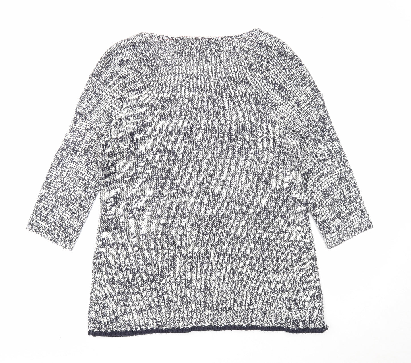 Internacionale Womens Blue Round Neck Acrylic Pullover Jumper Size 8