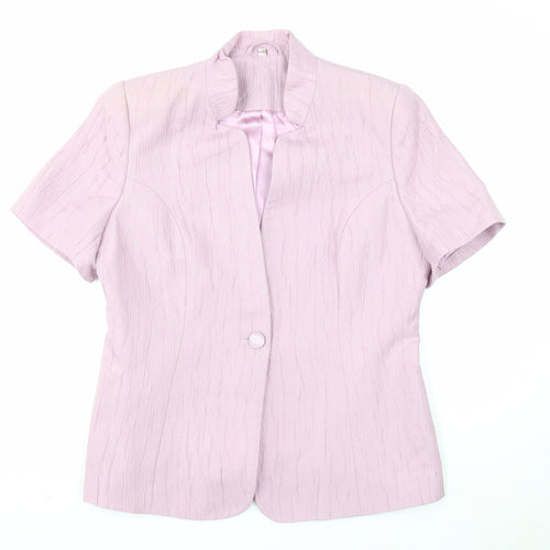 Anna Rose Womens Purple Jacket Blazer Size 14 Button