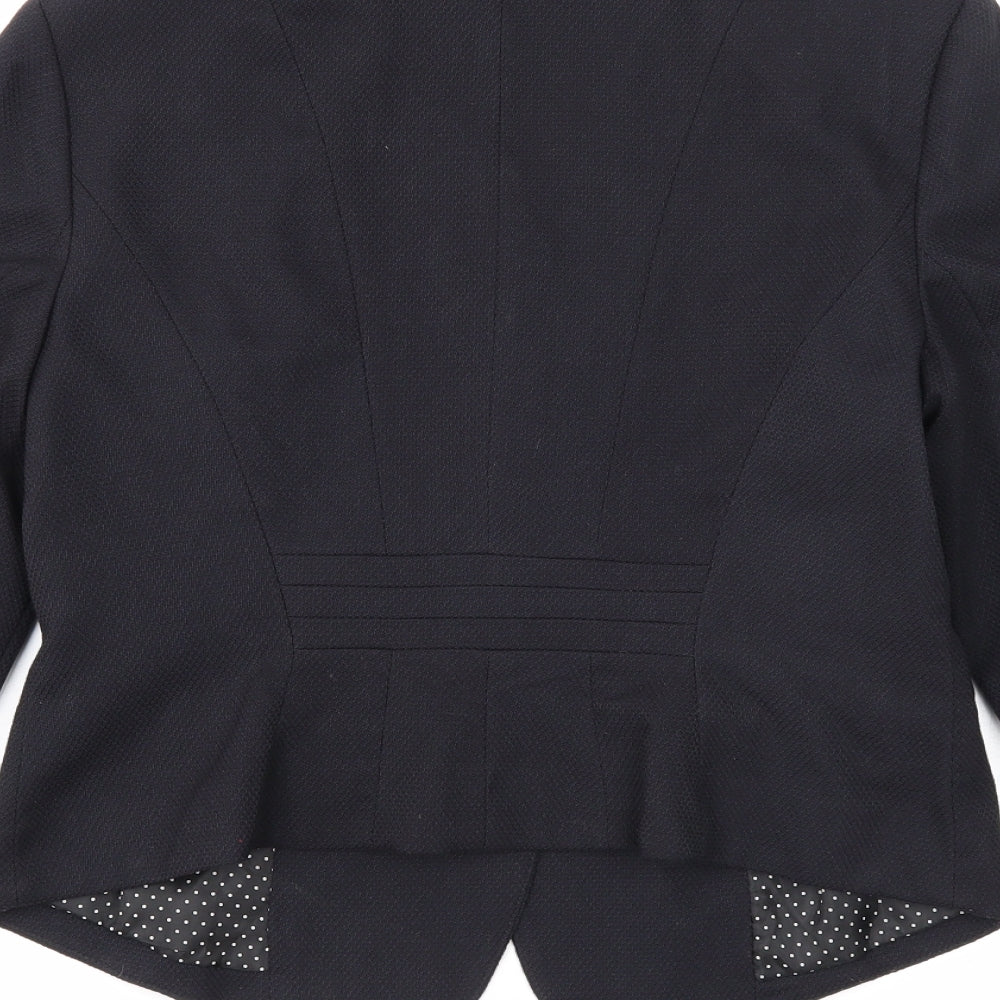 TU Womens Black Jacket Blazer Size 10 Button