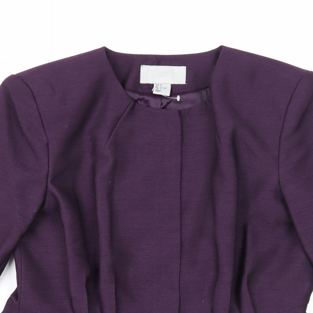 H&M Womens Purple Jacket Size 10 Zip