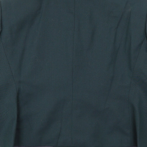 Preworn Womens Green Polyester Jacket Blazer Size 18