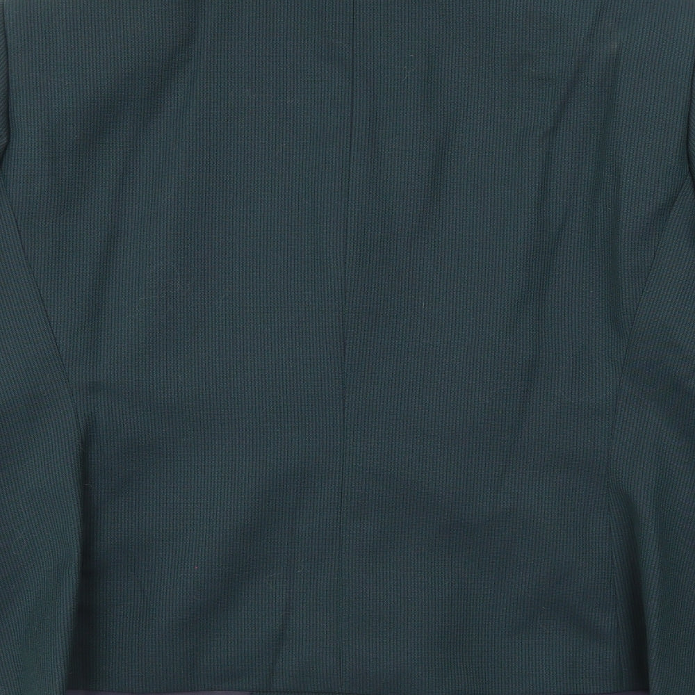 Preworn Womens Green Polyester Jacket Blazer Size 18