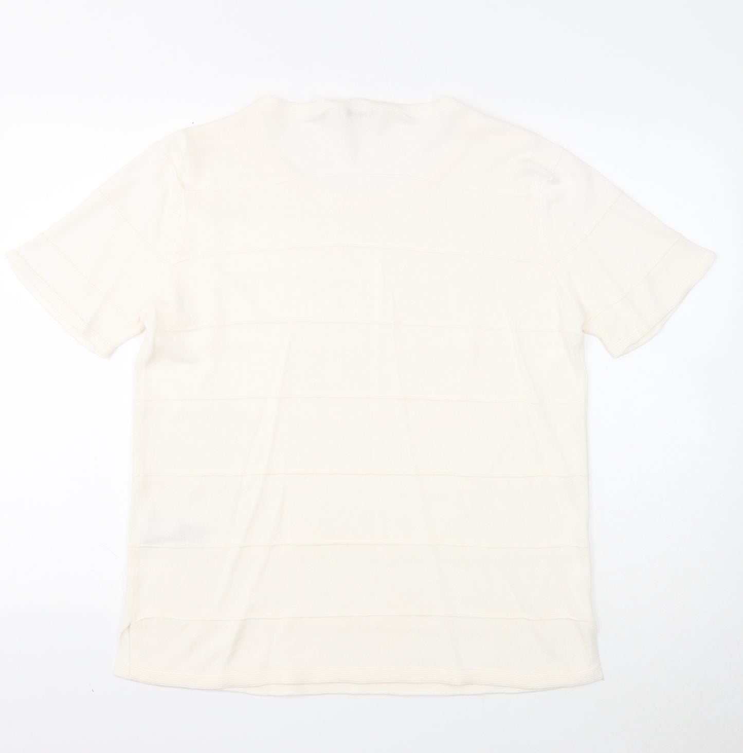 Marks and Spencer Womens White Round Neck Acrylic Pullover Jumper Size 14