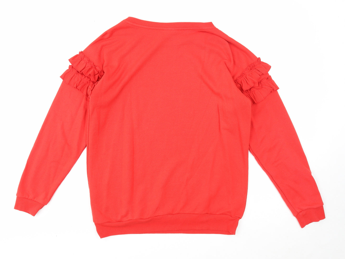 NEXT Womens Red Cotton Pullover Sweatshirt Size 8 Pullover
