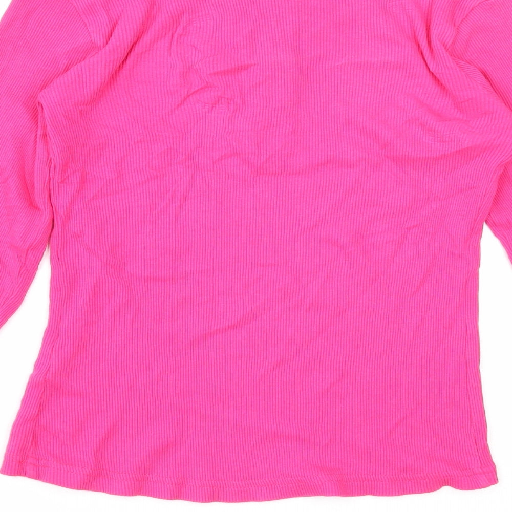 George Girls Pink Round Neck Acrylic Pullover Jumper Size 10-11 Years Pullover