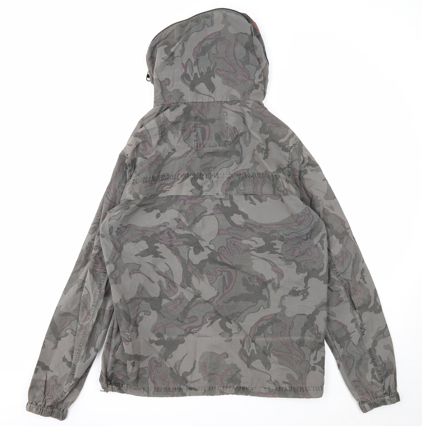 Bench Mens Grey Camouflage Anorak Coat Size L Zip