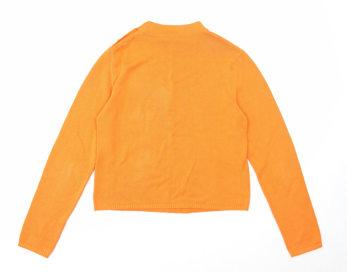 Derwent Womens Orange Crew Neck Cotton Pullover Jumper Size S