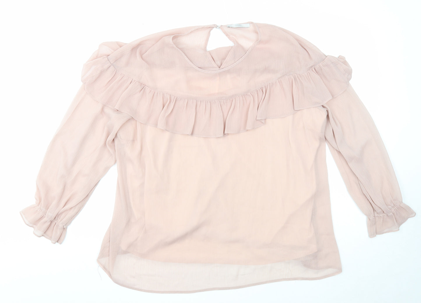 George Womens Pink Polyester Basic Blouse Size 24 Scoop Neck