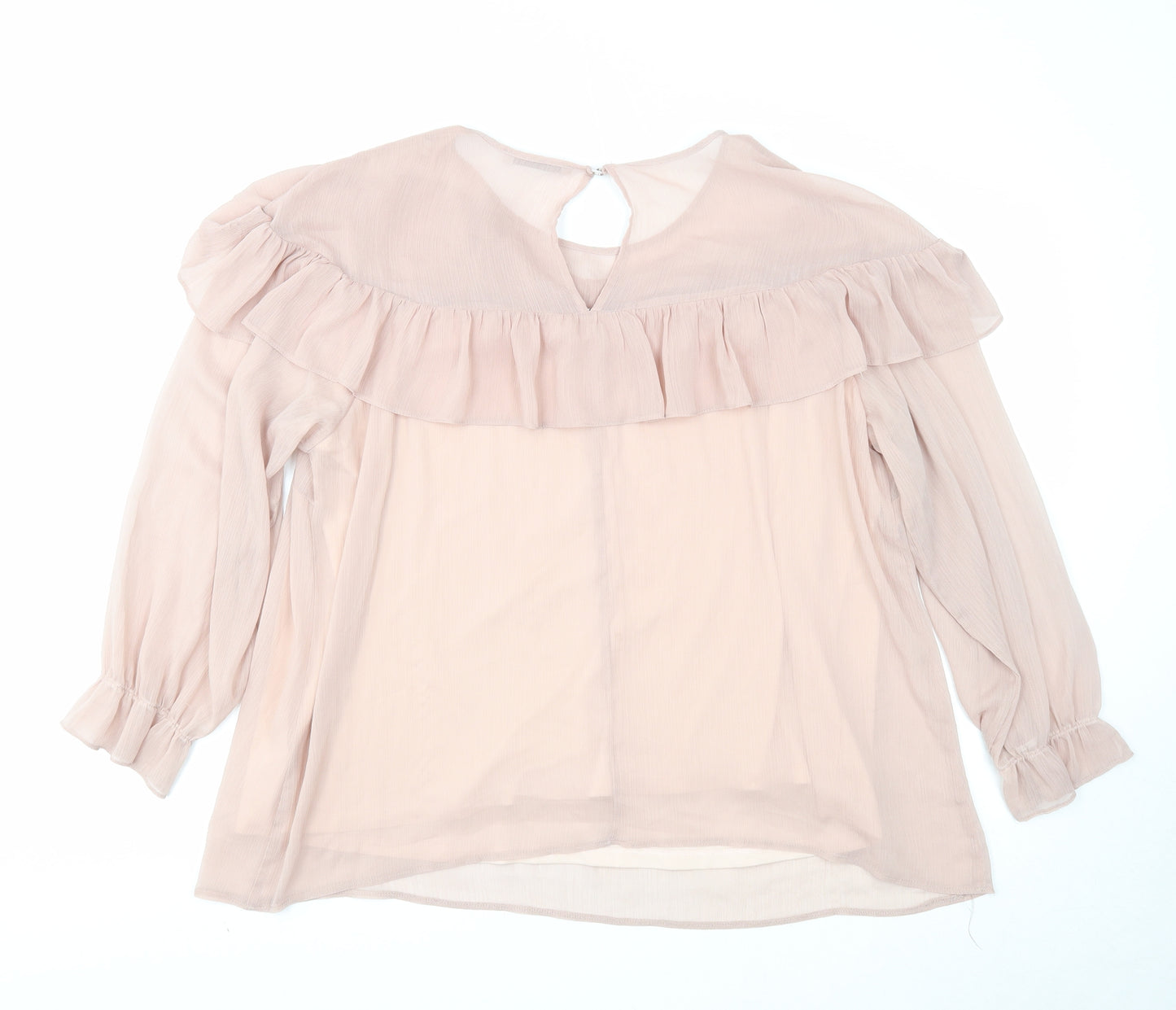 George Womens Pink Polyester Basic Blouse Size 24 Scoop Neck