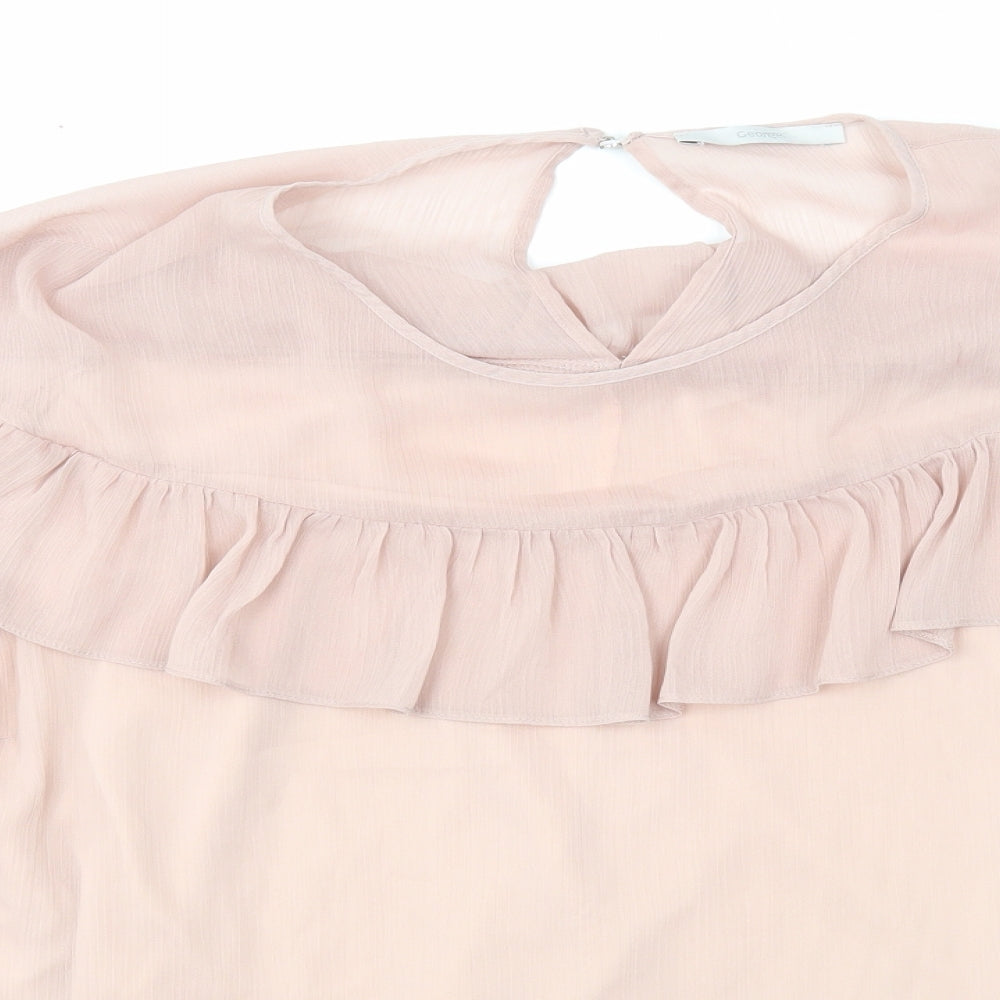 George Womens Pink Polyester Basic Blouse Size 24 Scoop Neck