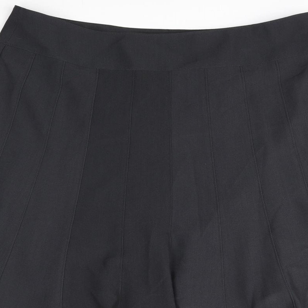 Marks and Spencer Womens Black Polyester Swing Skirt Size 20 Zip