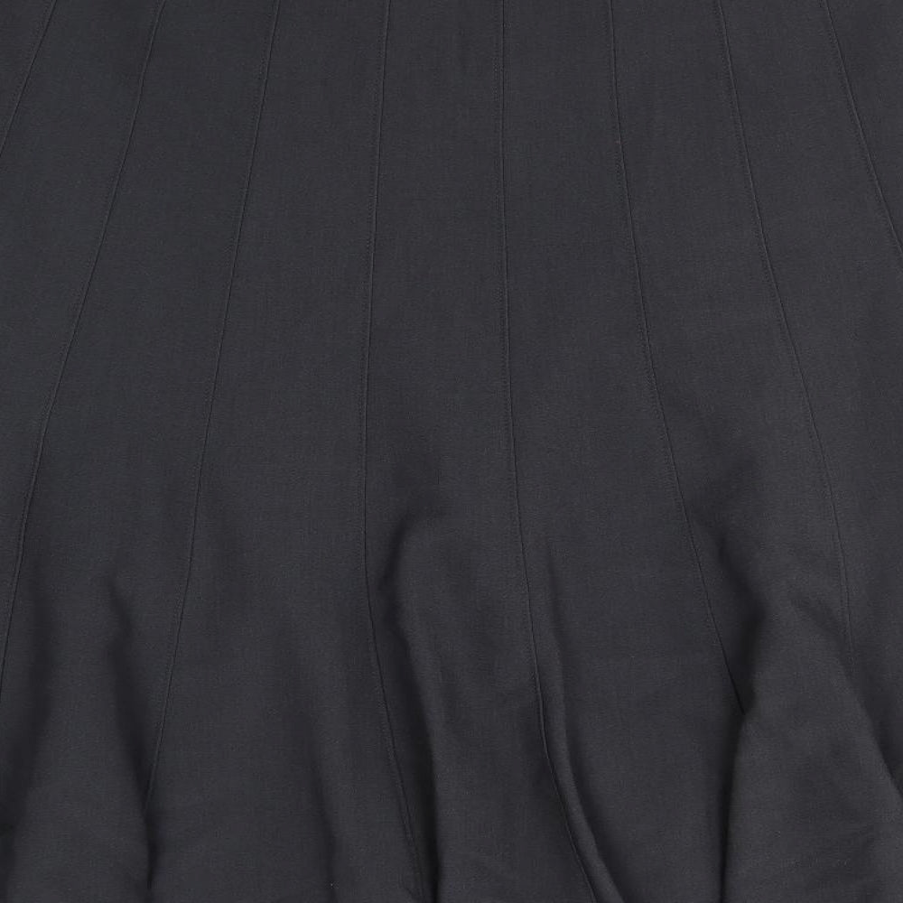 Marks and Spencer Womens Black Polyester Swing Skirt Size 20 Zip