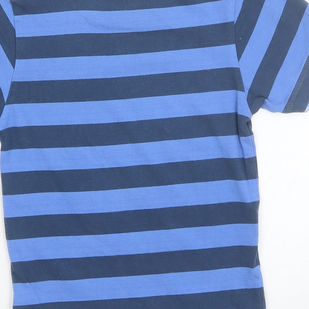 TU Boys Blue Striped Cotton Basic T-Shirt Size 3-4 Years Round Neck Pullover - Little Car