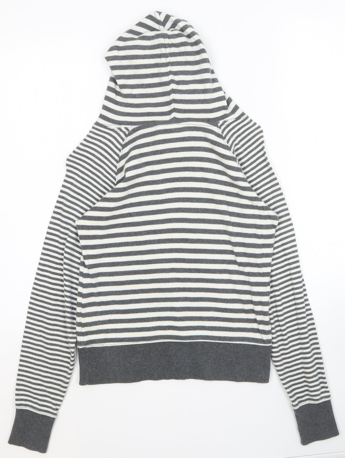 New Look Womens Multicoloured Striped Cotton Pullover Hoodie Size 8 Pullover