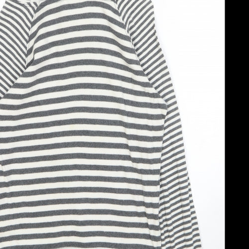 New Look Womens Multicoloured Striped Cotton Pullover Hoodie Size 8 Pullover