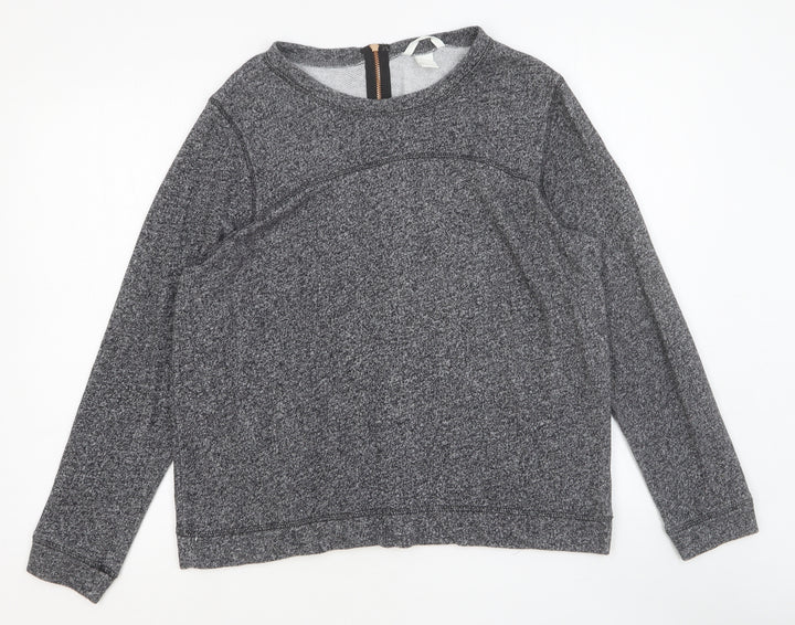 H&M Womens Grey Round Neck Cotton Pullover Jumper Size L