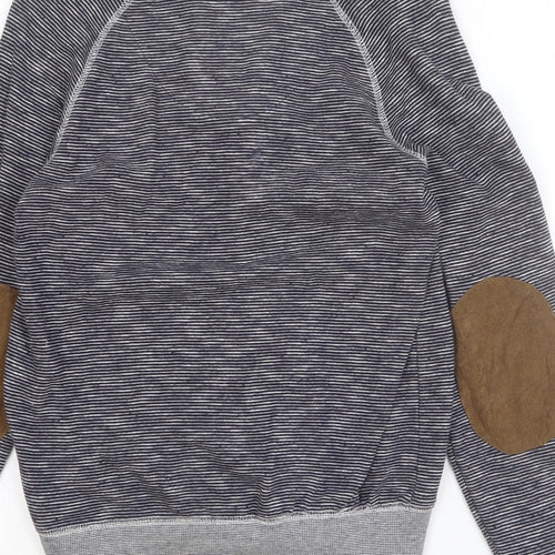 NEXT Boys Grey V-Neck Cotton Cardigan Jumper Size 11 Years Button