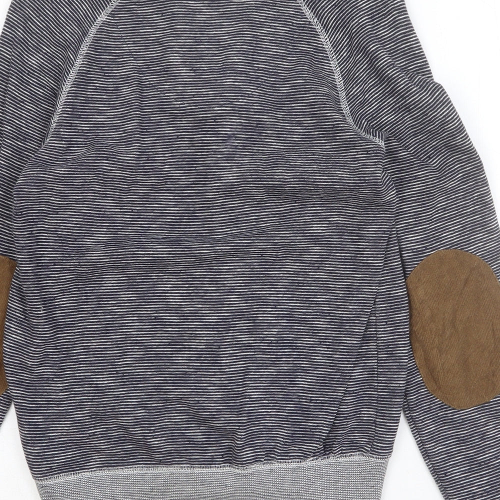 NEXT Boys Grey V-Neck Cotton Cardigan Jumper Size 11 Years Button
