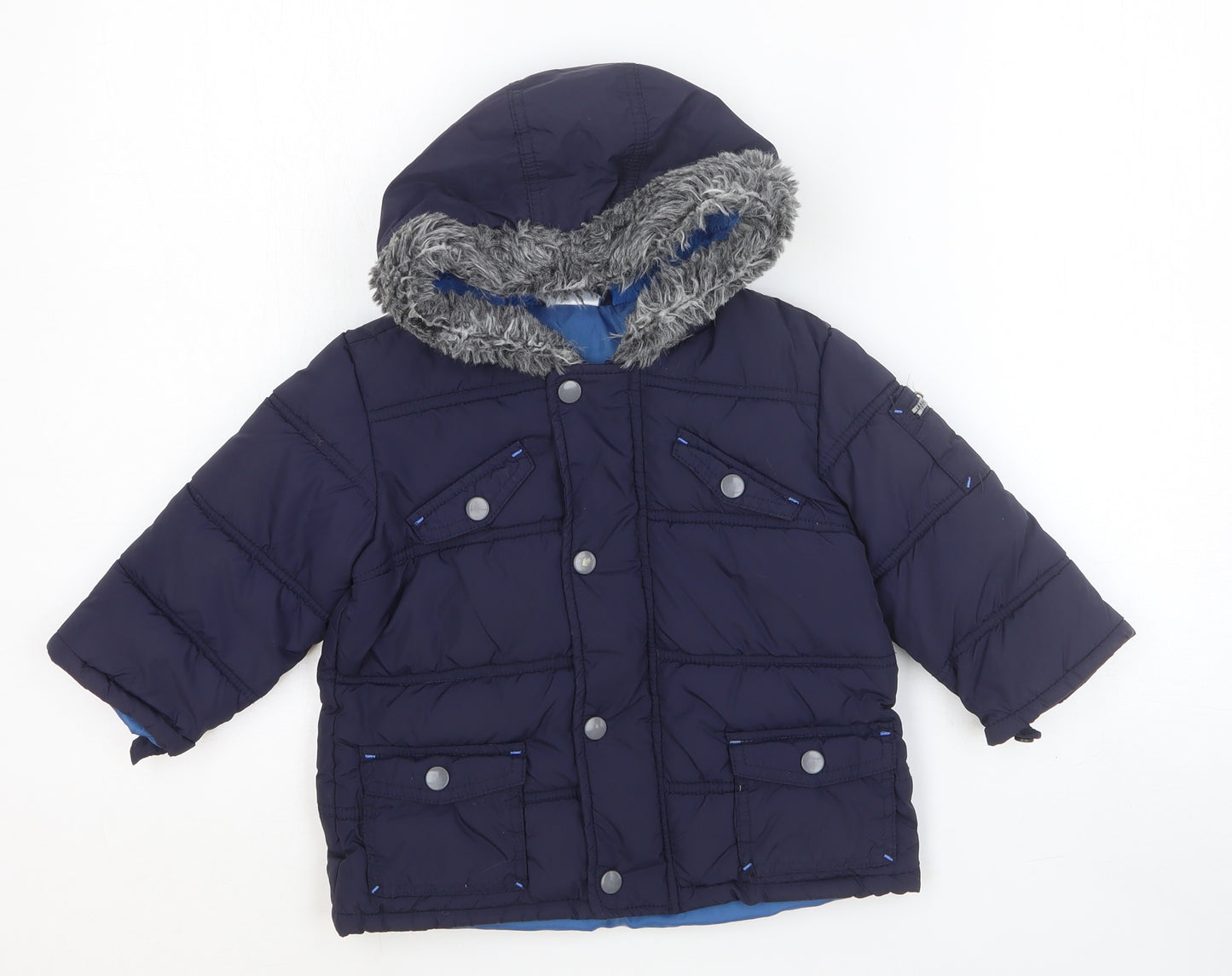 Ladybird Boys Blue Puffer Jacket Jacket Size 18-24 Months Zip