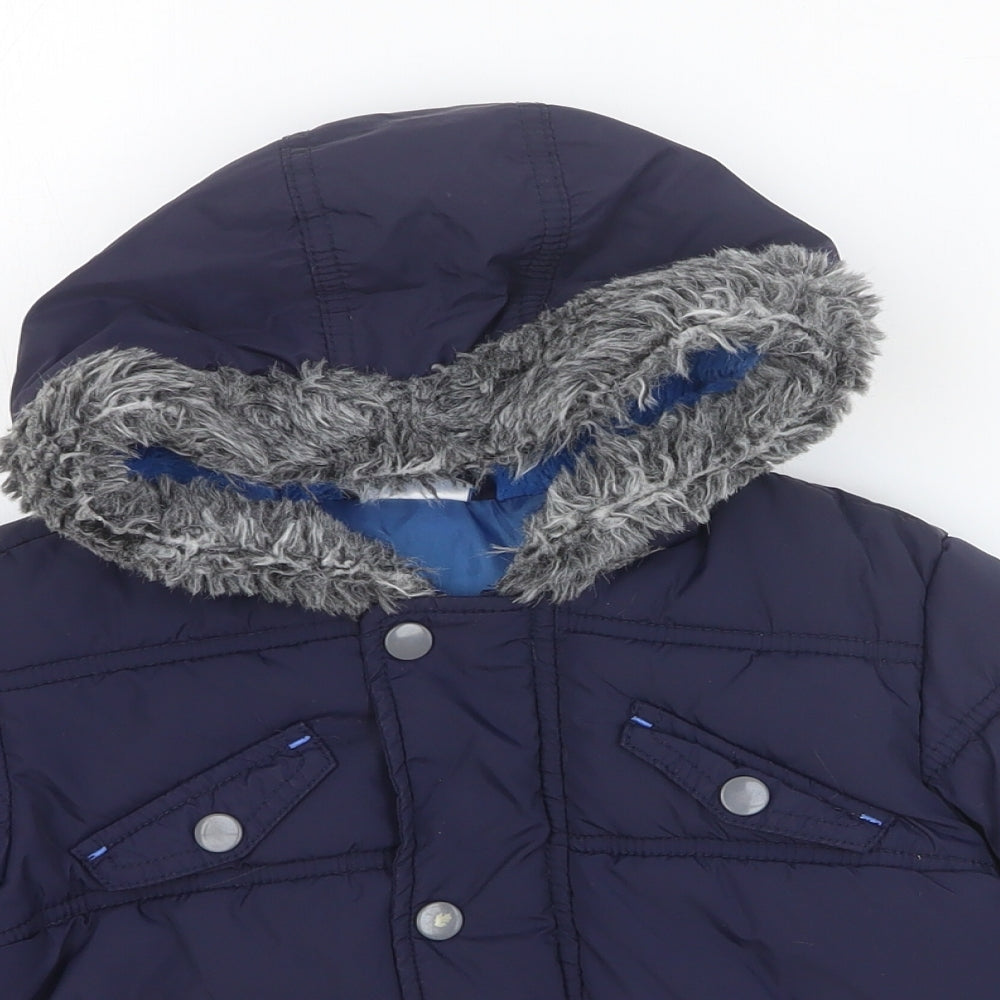 Ladybird Boys Blue Puffer Jacket Jacket Size 18-24 Months Zip