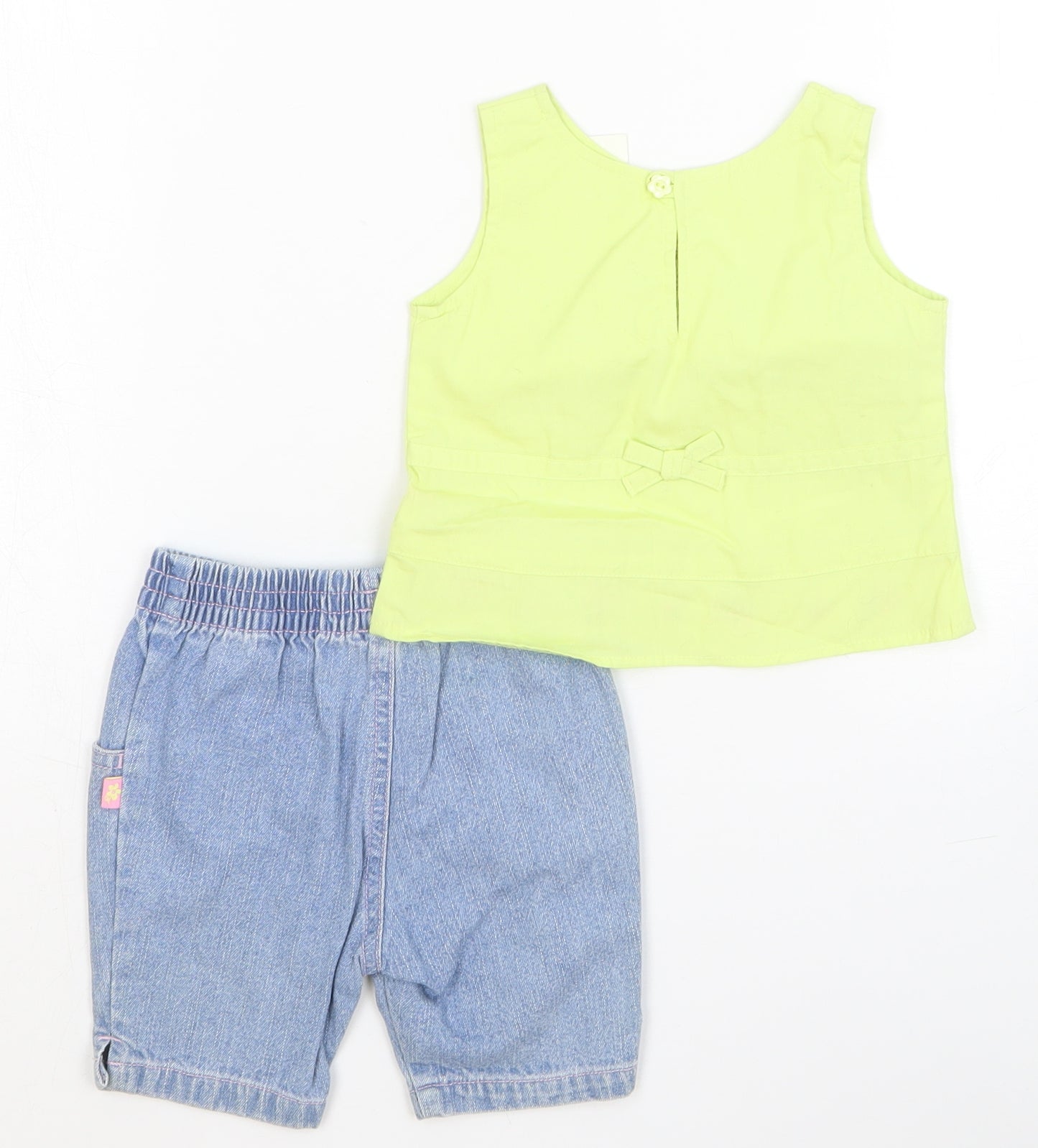 Babies R Us Girls Yellow Cotton Trousers Set Outfit/Set Size 3-6 Months Pullover
