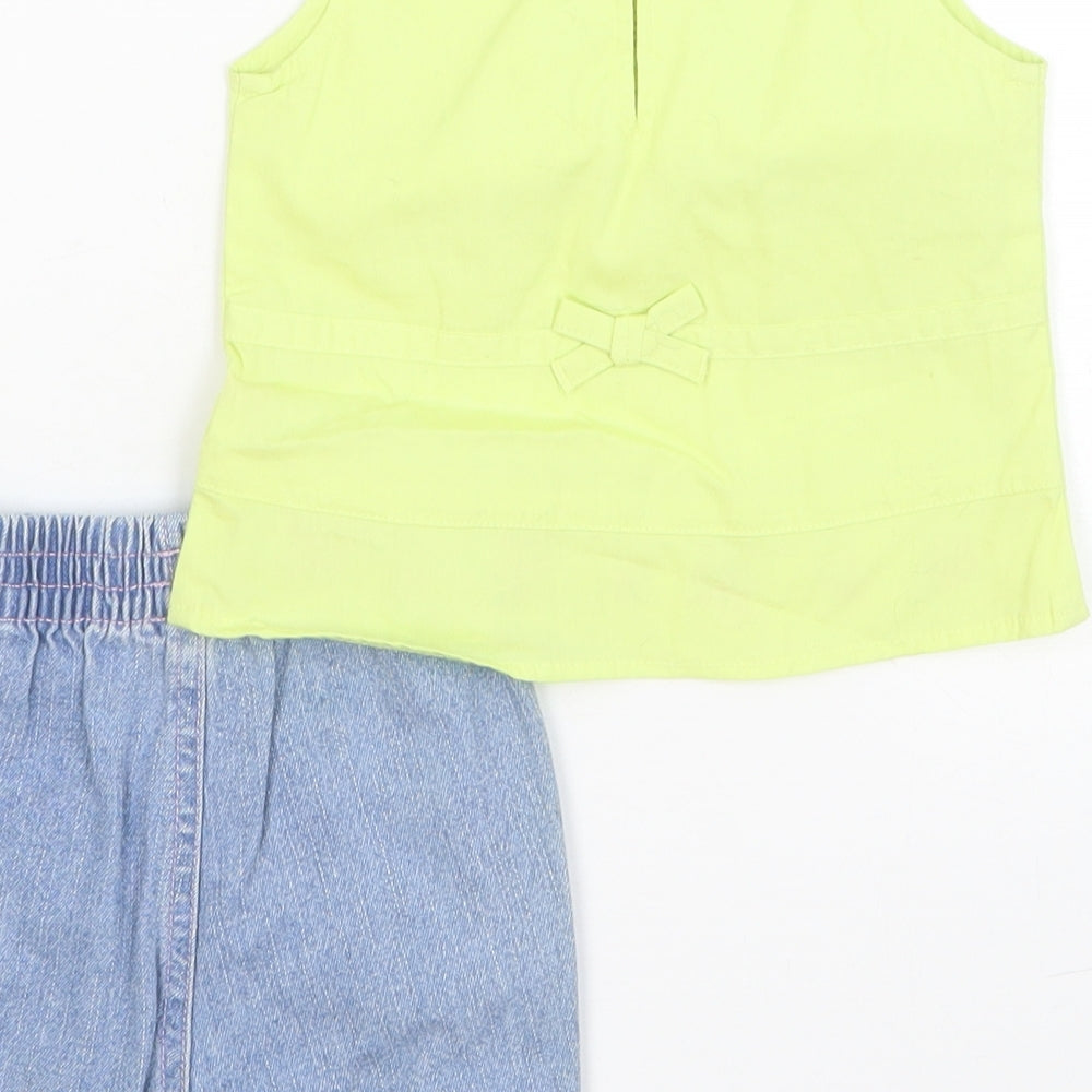 Babies R Us Girls Yellow Cotton Trousers Set Outfit/Set Size 3-6 Months Pullover