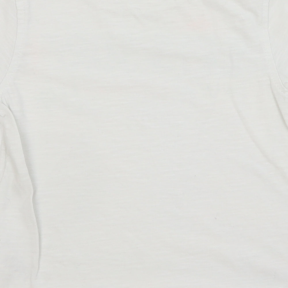 George Boys White Cotton Basic T-Shirt Size 2-3 Years Round Neck Pullover - Let's Surf!